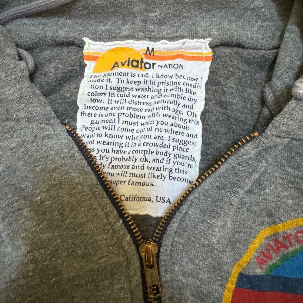 Aviator Nation Zip Up Hoodie